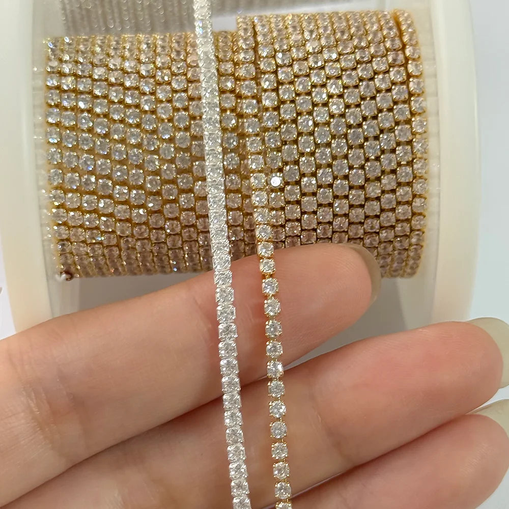 Wholesale CZ Tennis Chain by the Meter | Gold Filled & S925 Silver