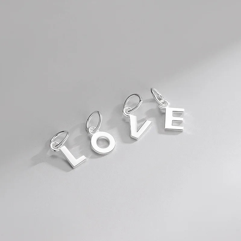 Alphabet Initial Charm | S925 Sterling Silver | A–Z