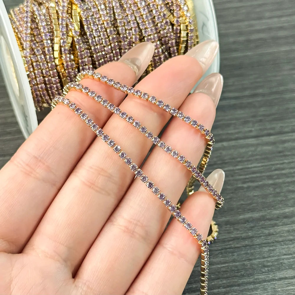 Wholesale CZ Tennis Chain by the Meter | Gold Filled & S925 Silver