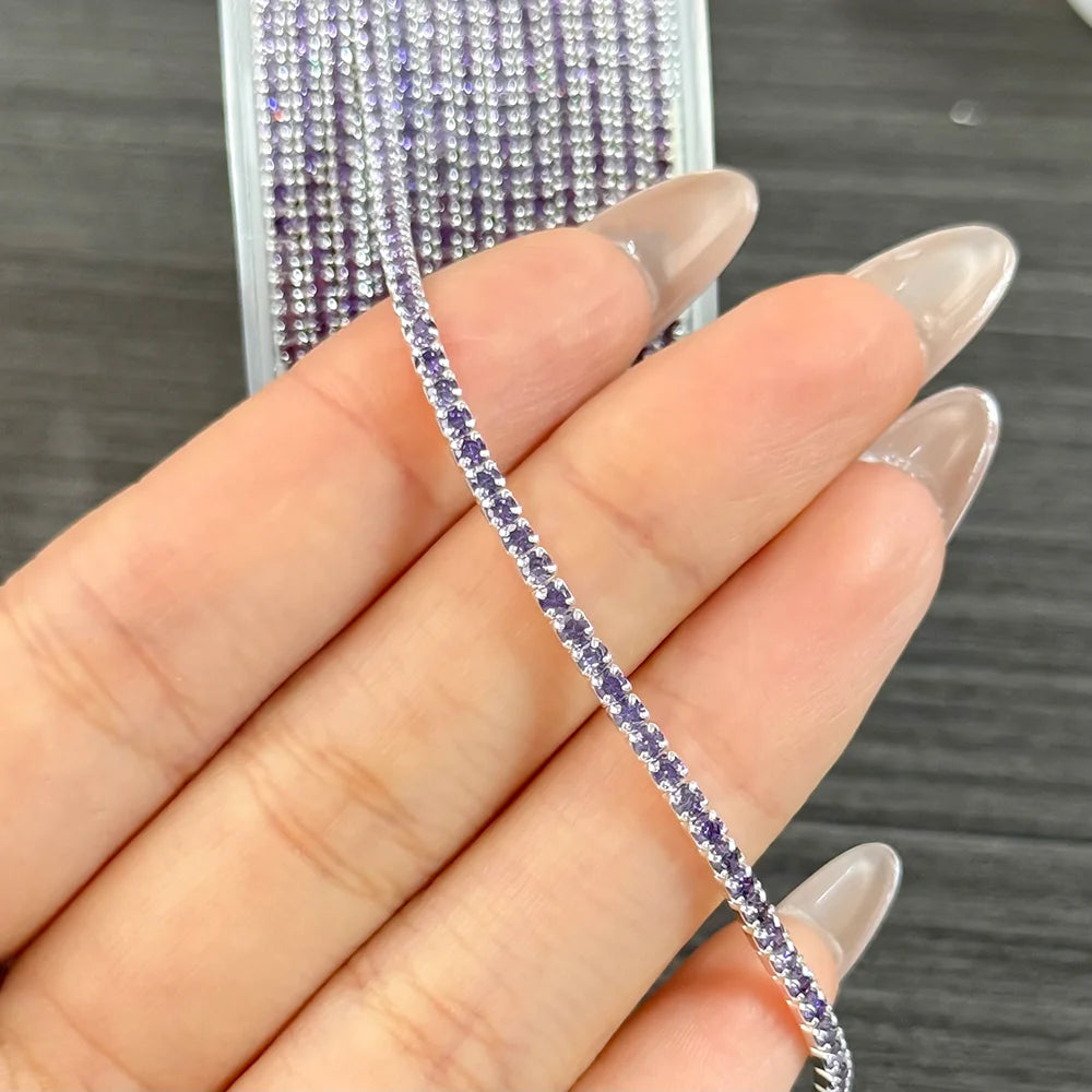 Wholesale CZ Tennis Chain by the Meter | Gold Filled & S925 Silver