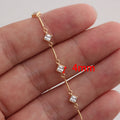 Link & Bar Chain with Rhombus CZ Accents | 14K Gold Filled & S925 Silver