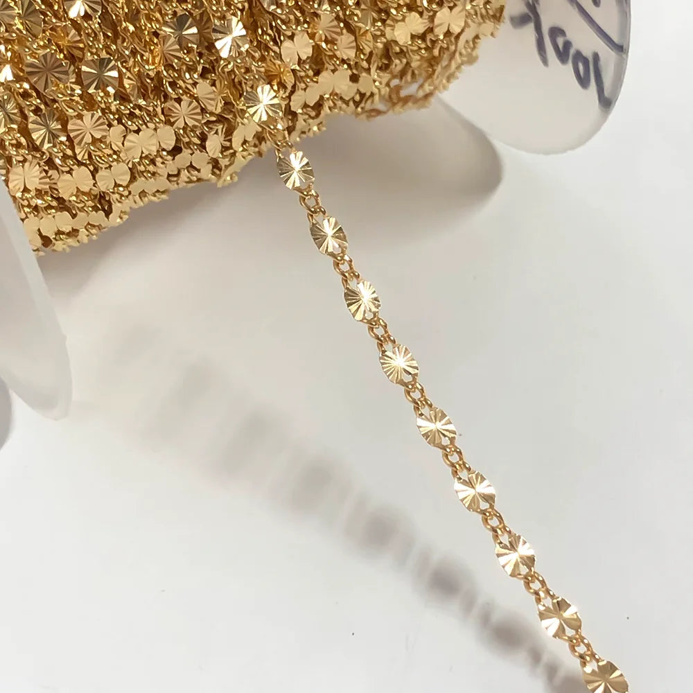 3+1 Starburst Link Chain | 14K Gold Filled