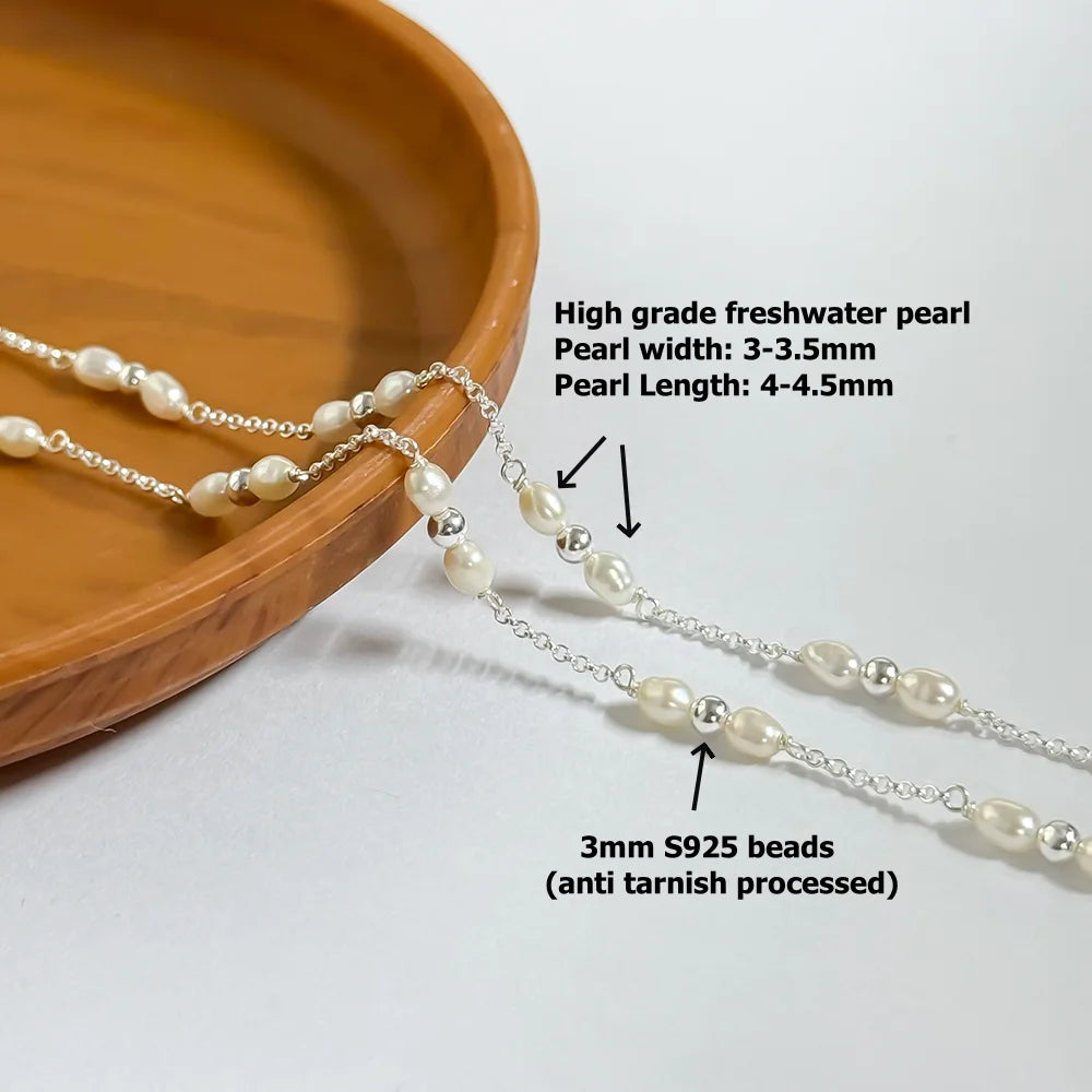 Freshwater Pearl & Bead Rolo Chain | Gold Filled & S925 Silver