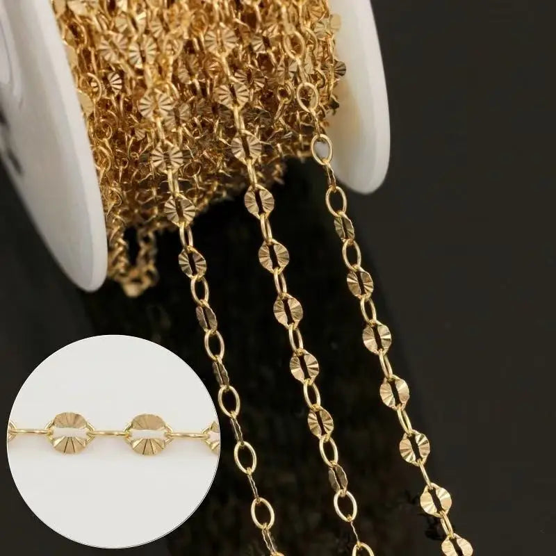 Textured Lip Chain by the Meter | 14K Gold Filled & S925 Silver