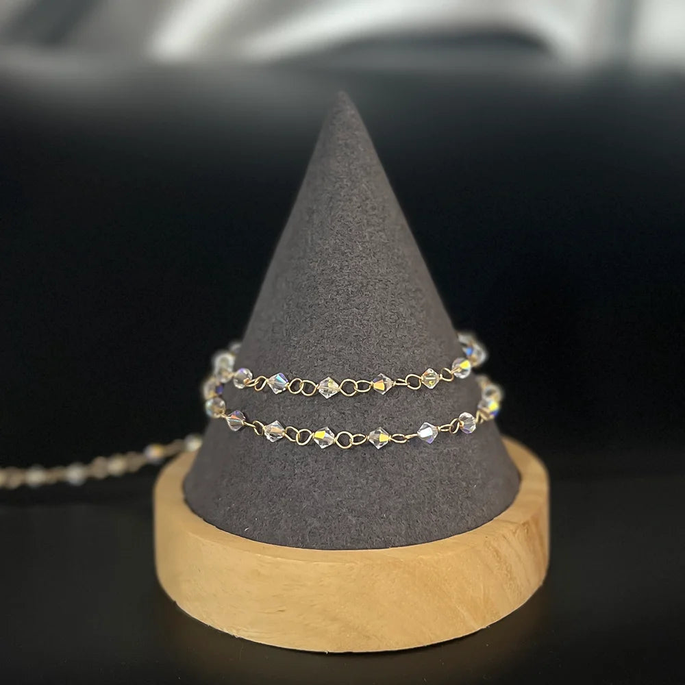 Crystal & Bead Chain by the Meter | 14K Gold Filled & S925 Silver