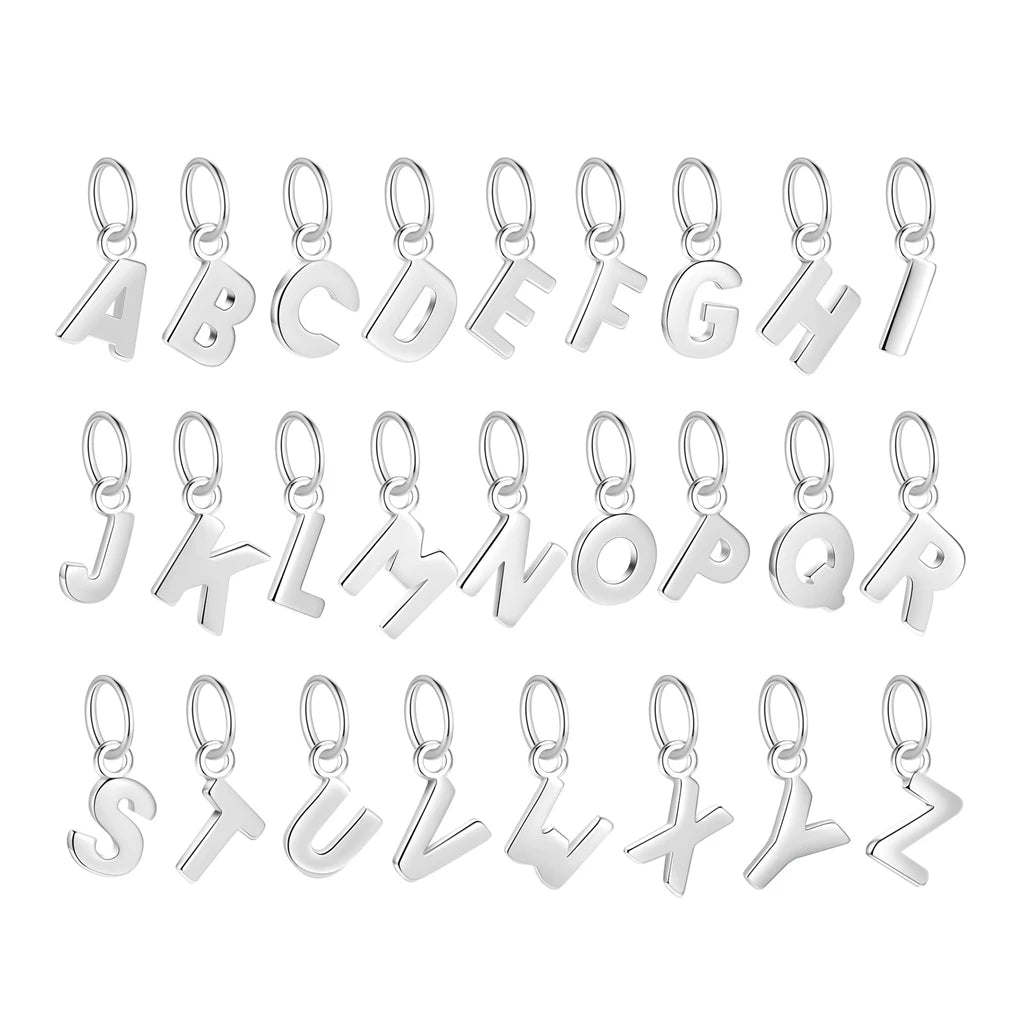 Alphabet Initial Charm | S925 Sterling Silver | A–Z