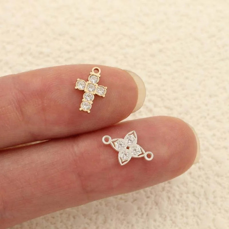 CZ Charms & Connectors for Permanent Jewelry | Gold Filled & S925 Silver