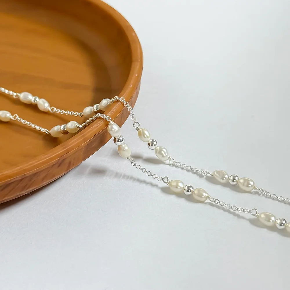 Freshwater Pearl & Bead Rolo Chain | Gold Filled & S925 Silver
