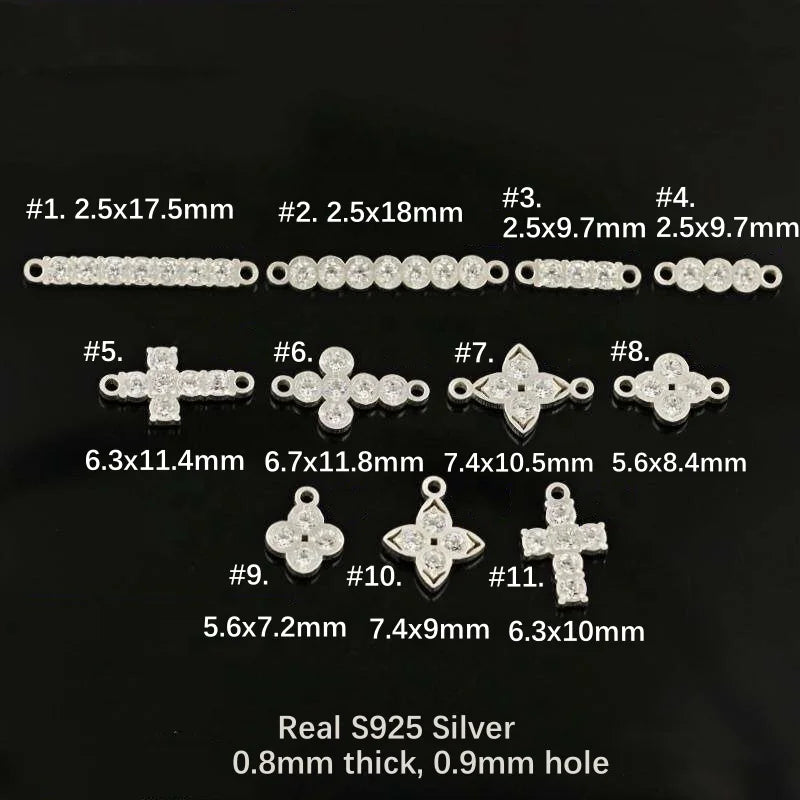 CZ Charms & Connectors for Permanent Jewelry | Gold Filled & S925 Silver