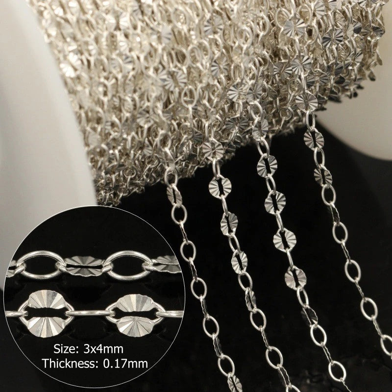 Textured Lip Chain by the Meter | 14K Gold Filled & S925 Silver
