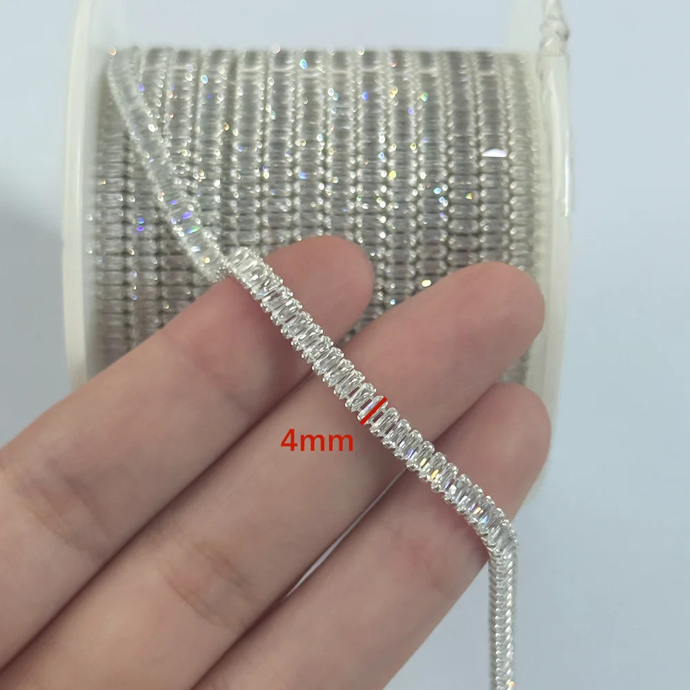 Rectangle Zircon Tennis Chain | 14K Gold Filled & S925 Silver