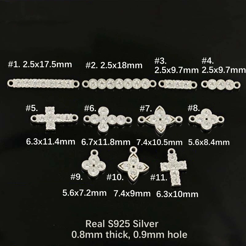 CZ Charms & Connectors for Permanent Jewelry | Gold Filled & S925 Silver